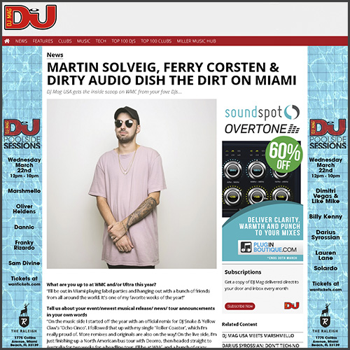 Dirty Audio, Helena Legend, Plastik Funk, Florian Picasso, DJ Mag, Miami, News