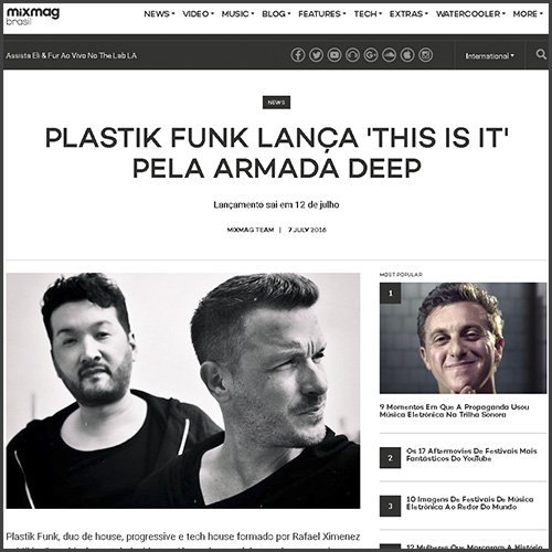 Mixmag, Brasil, Plastik Funk, This Is It, Armada, News