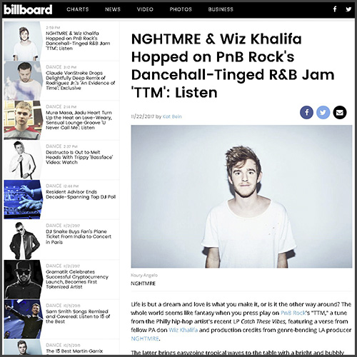NGHTMRE, Wiz Khalifa, Billboard, News