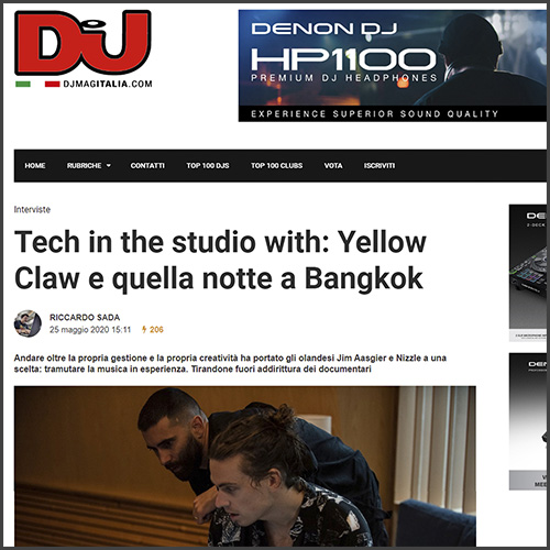 Yellow Claw, DJ Mag Italia, News