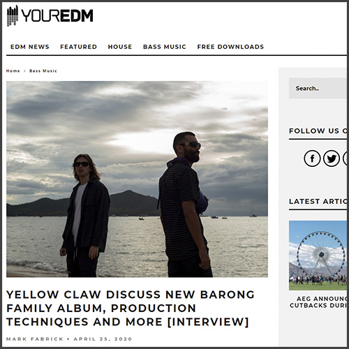 Yellow Claw, barong Family, your edm, News