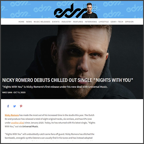 Nicky Romero, edm.com, news