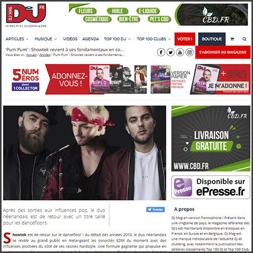Showtek, DJ Mag France, News
