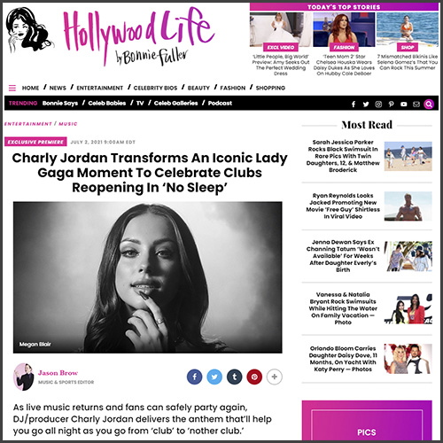 Charly Jordan, Hollywood Life, News