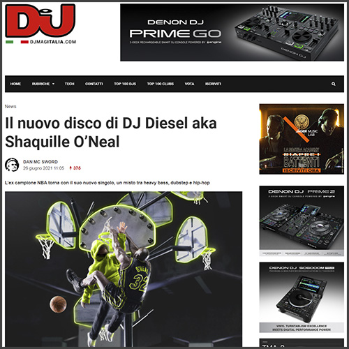 DJ mag Italia, BLVD., Shaq, Shaquille O'Neal, News