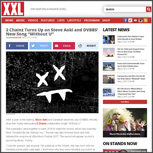 Steve Aoki, DVBBS, 2 Chainz, XXL