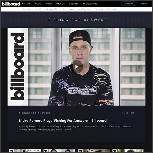 Nicky Romero, Billboard, News