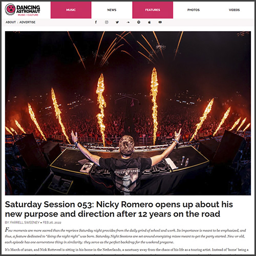 Nicky Romero, Dancing Astronaut, News
