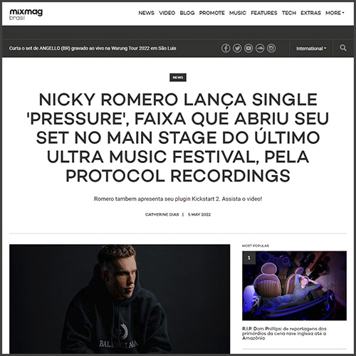 Nicky Romero, Mixmag Brazil, News