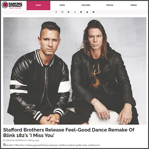 Stafford Brothers, Blink 182, Dancing Astronaut, News