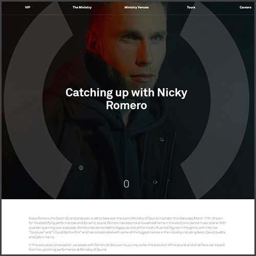 Nicky Romero, Ministry Of Sound, News