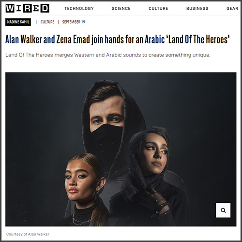 Alan Walker, Zena Emad, Wired Middle East, News