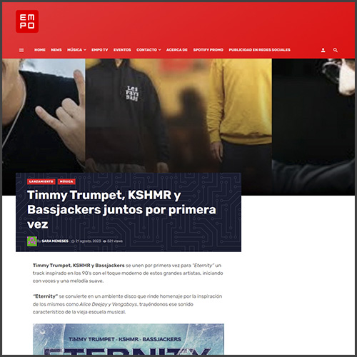 Timmy Trumpet, KSHMR, Bassjackers, empo, News