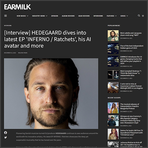 Hedegaard, Earmilk, News