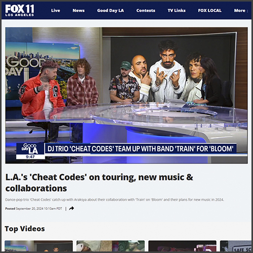 Cheat Codes, FOX11 Los Angeles, Good Day LA, News