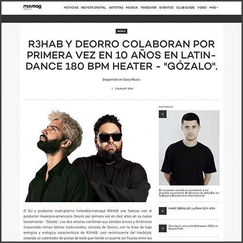 R3HAB, Deorro, Mixmag Latin America, News