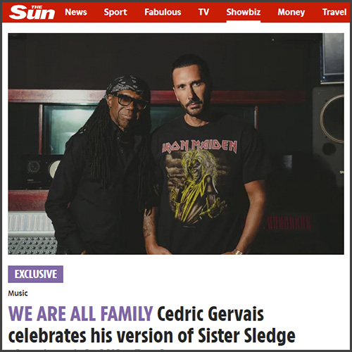 Cedric Gervais, Nile Rodgers, The Sun, News