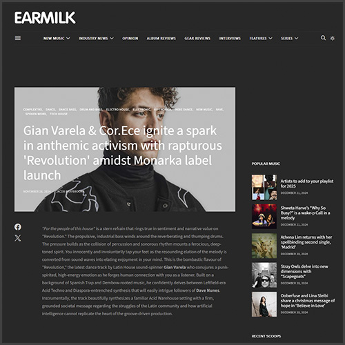 Gian Varela, earmilk, News