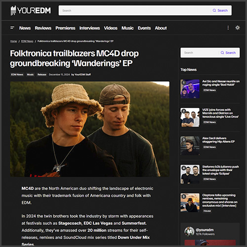 Folktronica, MC4D, Your edm, News