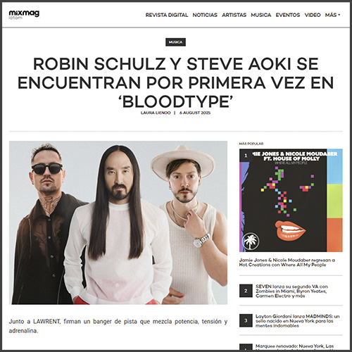 robinschulzsteveaokimixmaglatam Robin Shulz, Steve Aoki, mixmag latam, News