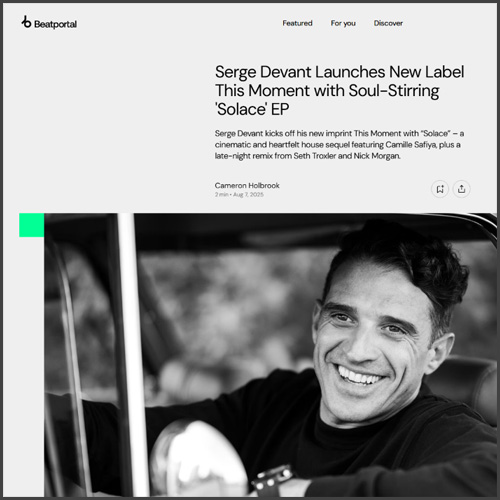 sergedevantbeatportal Serge Devant, Beatportal, News