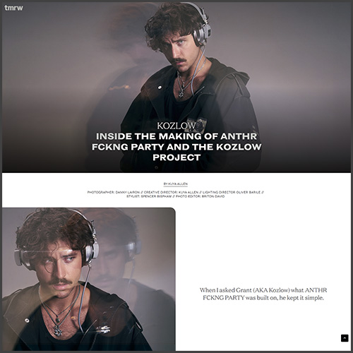 kozlowtmrwmagazine tmrw magazine, Kozlow, News