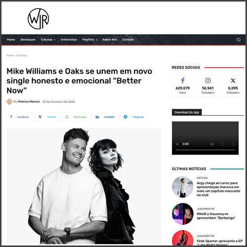 Mike Williams, Oaks, Wonderland in rave, news