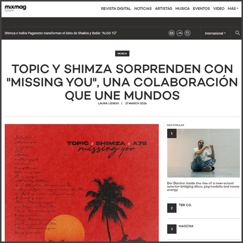 Topic, Shimza, Mixmag latam, News