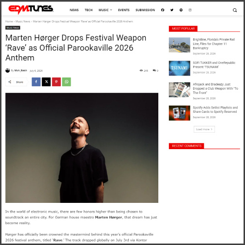 martenh├╕rgerraveedmtunes Marten Horger, edm tunes, News