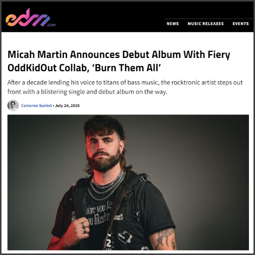 micahmartinedmcom Micah Martin, edm.com, News