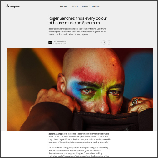 rogersanchezbeatportal Roger Sanchez, beatportal, News