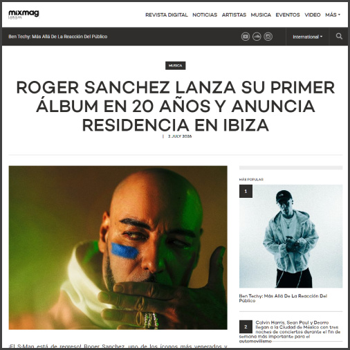 rogersanchezmixmaglatam Roger Sanchez, Mixmag latam, News