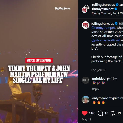 Timmy Trumpet, John Martin, RollingStone, News