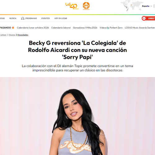 Becky G, Topic, Los40, News
